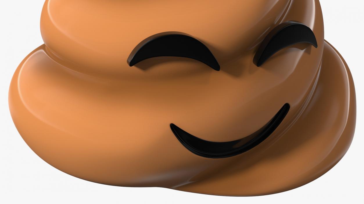 3D Poop Emoji Smiling Eyes model