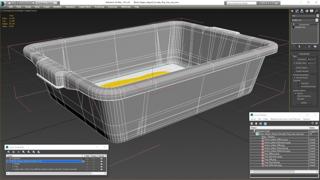 Boots Shapes Airport Security Tray 3D model