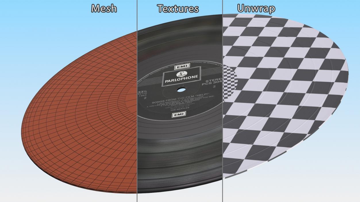 Vinyl Records Collection 3D model