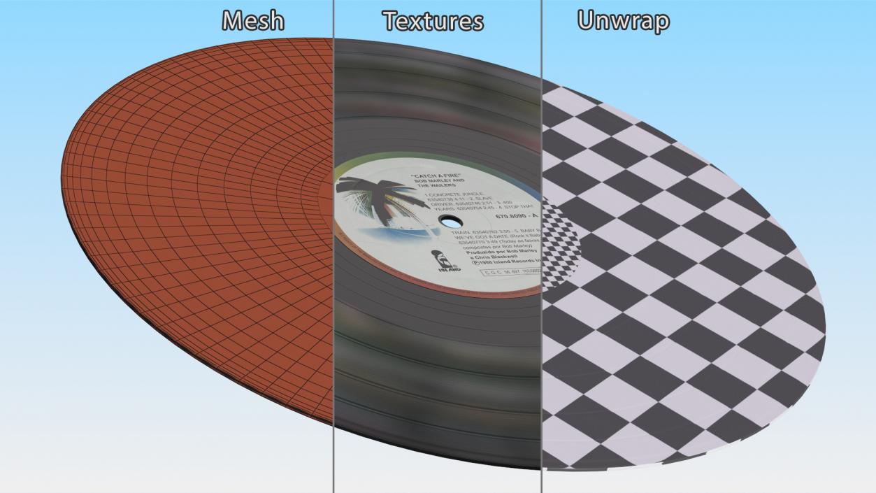 Vinyl Records Collection 3D model