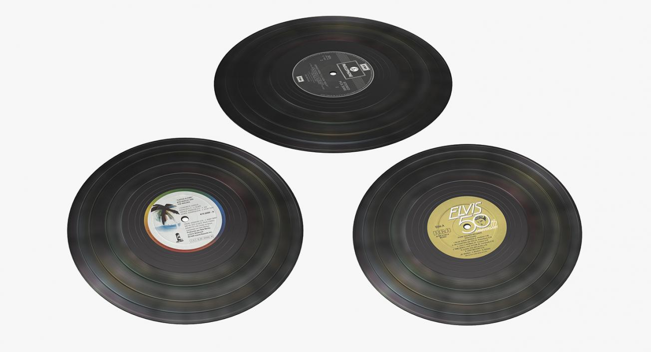 Vinyl Records Collection 3D model