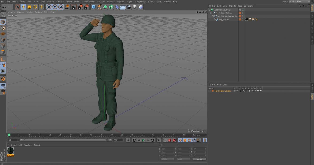 Toy Soldier Salutes 3D model