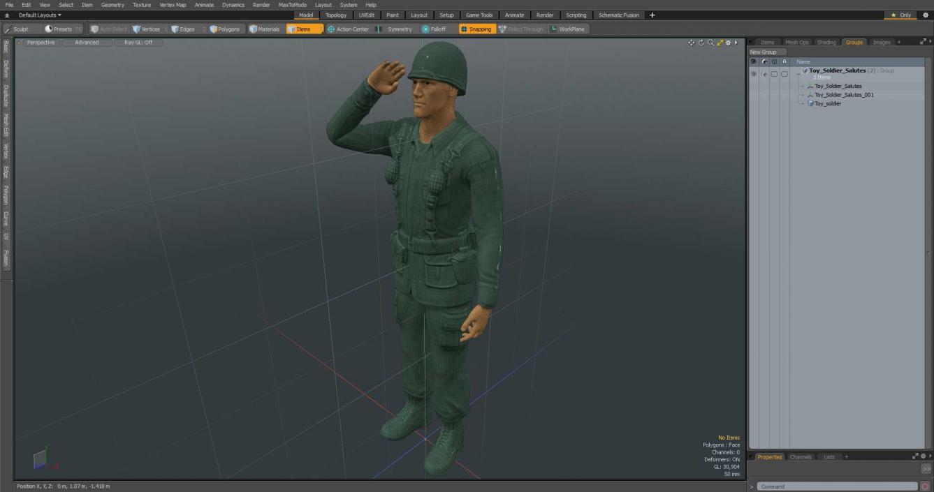 Toy Soldier Salutes 3D model