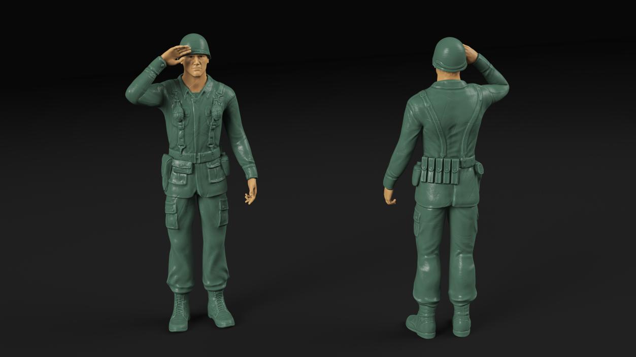 Toy Soldier Salutes 3D model