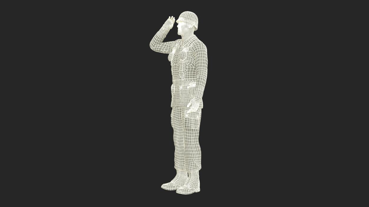 Toy Soldier Salutes 3D model