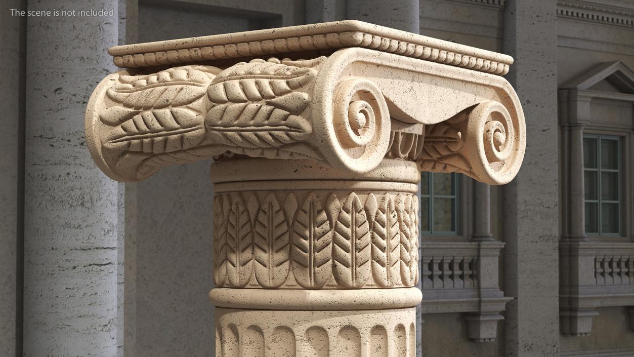 Greek Column Ionic Order 3D model