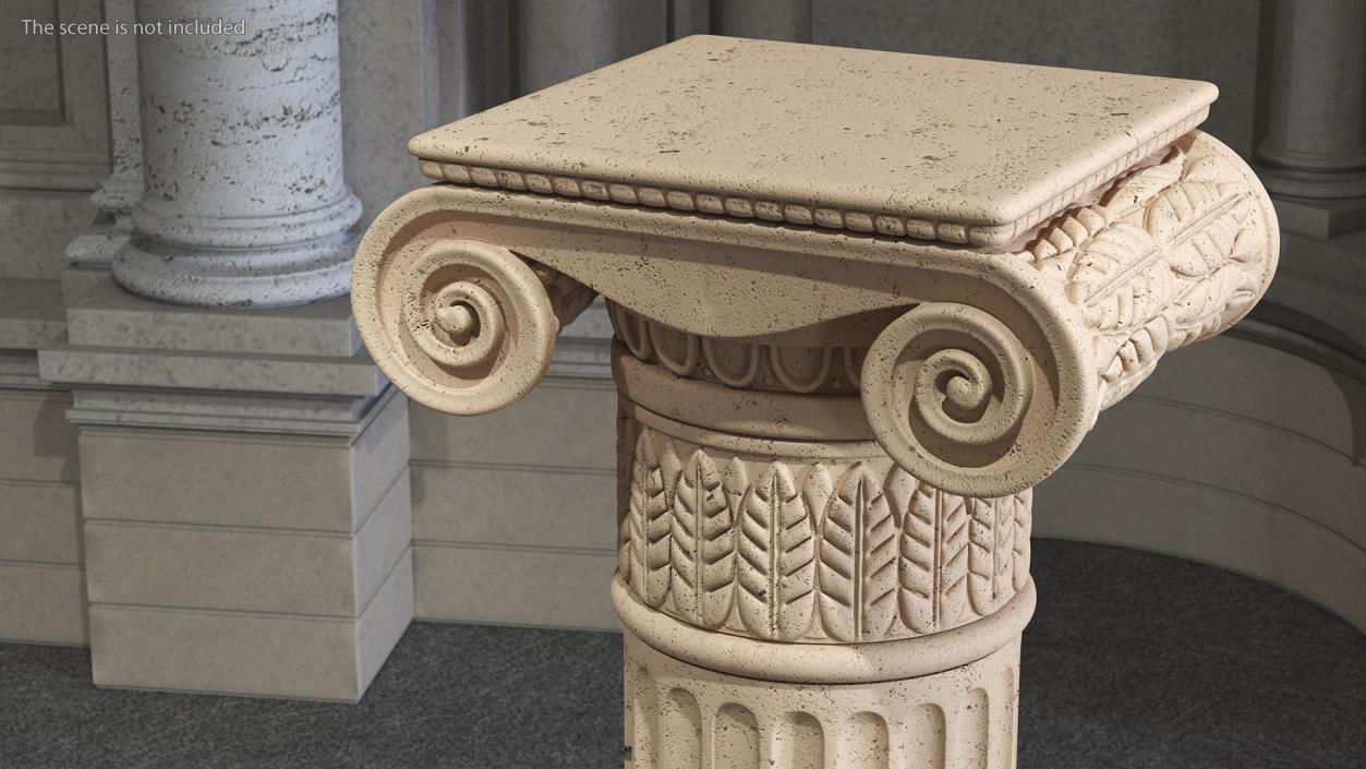 Greek Column Ionic Order 3D model