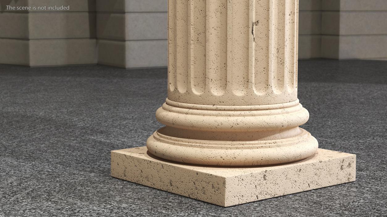 Greek Column Ionic Order 3D model