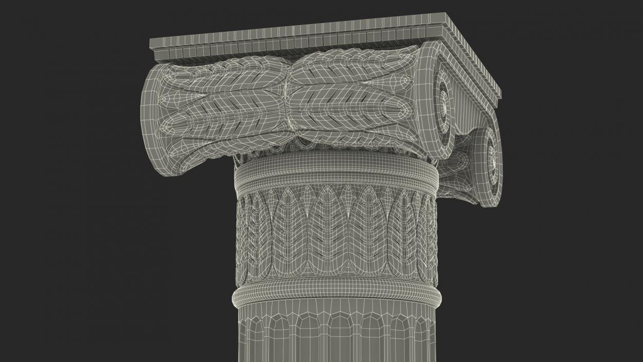 Greek Column Ionic Order 3D model