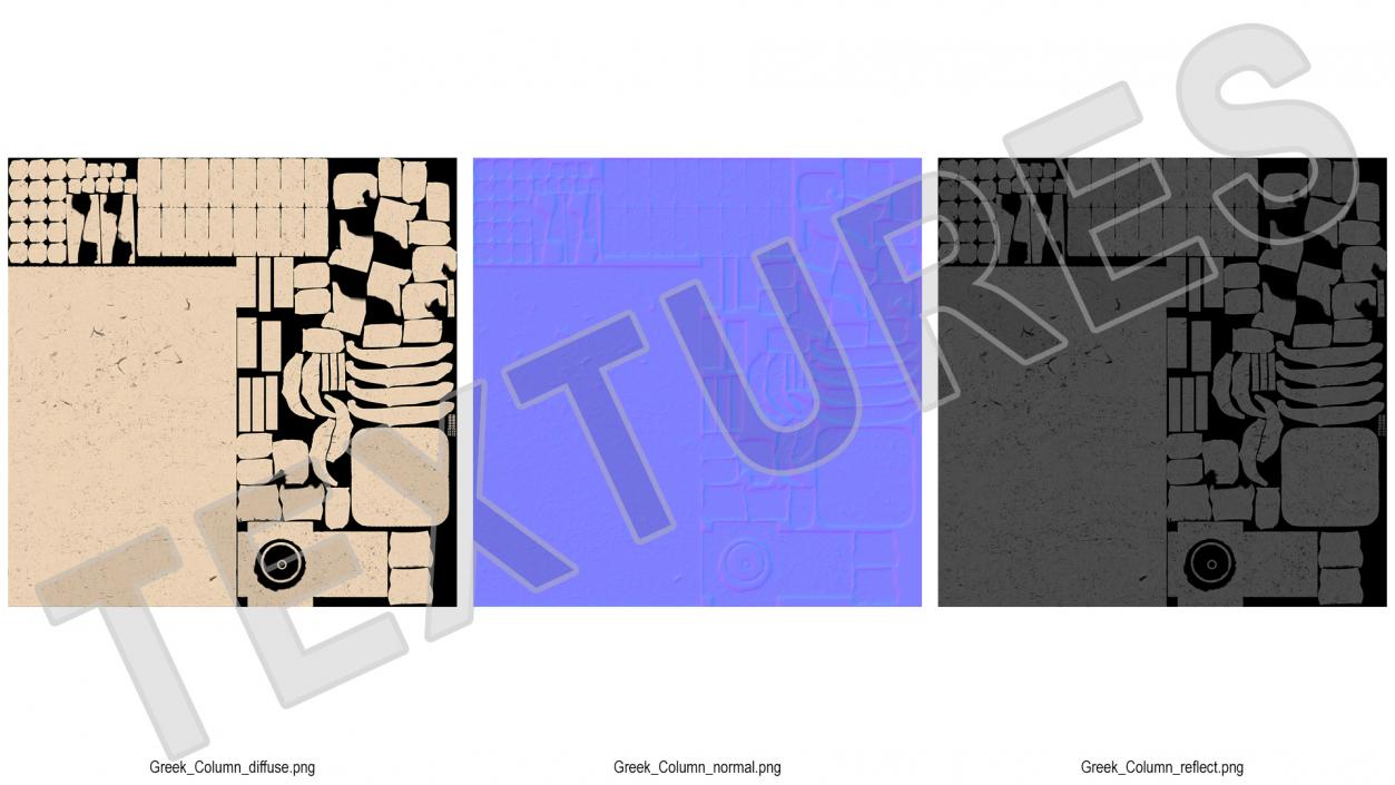 Greek Column Ionic Order 3D model