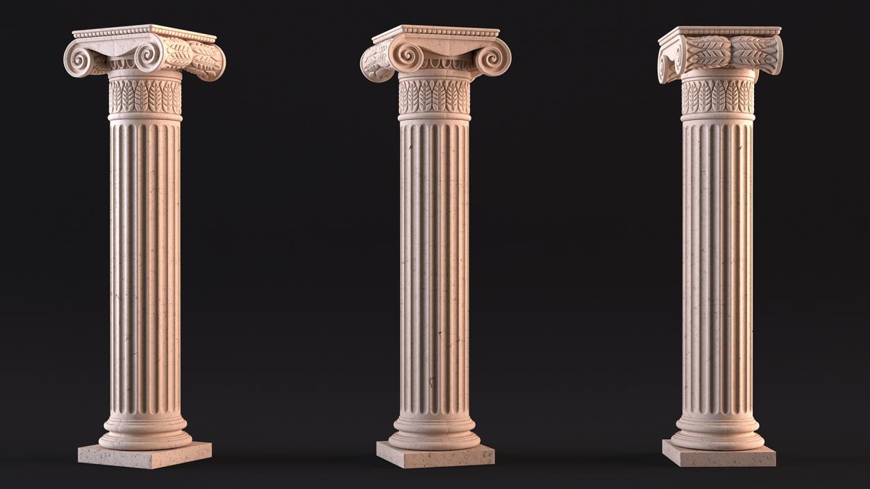 Greek Column Ionic Order 3D model