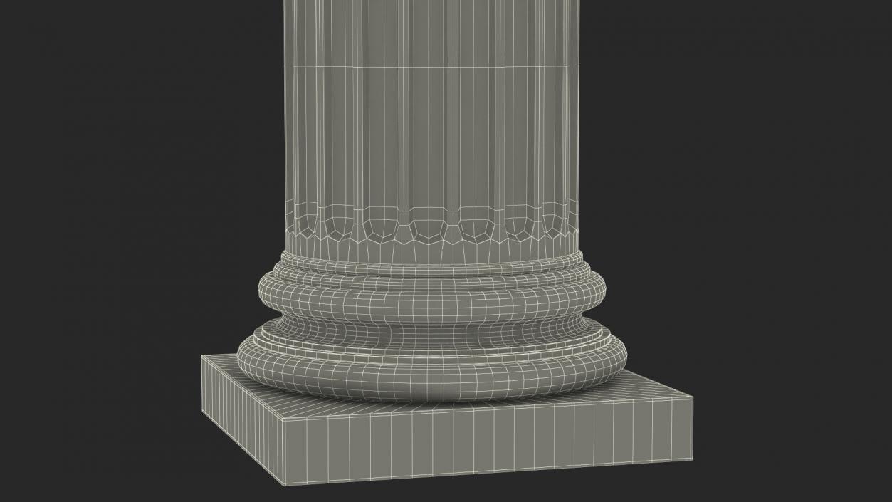 Greek Column Ionic Order 3D model