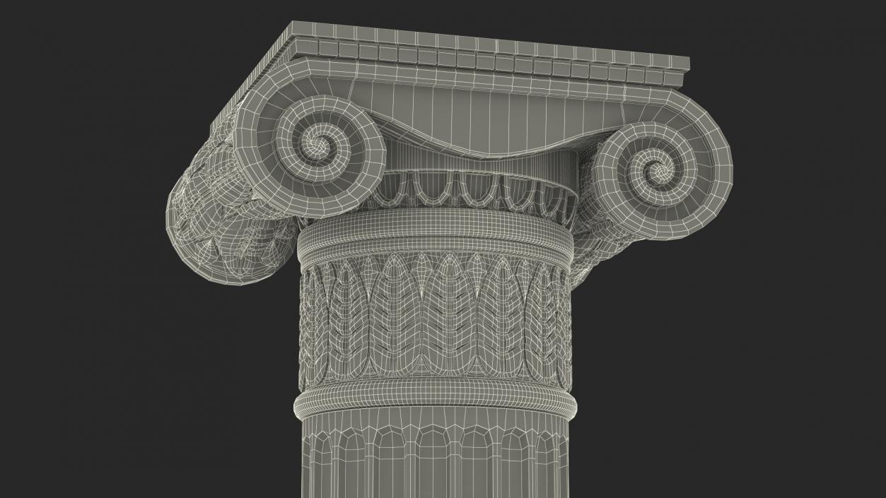 Greek Column Ionic Order 3D model