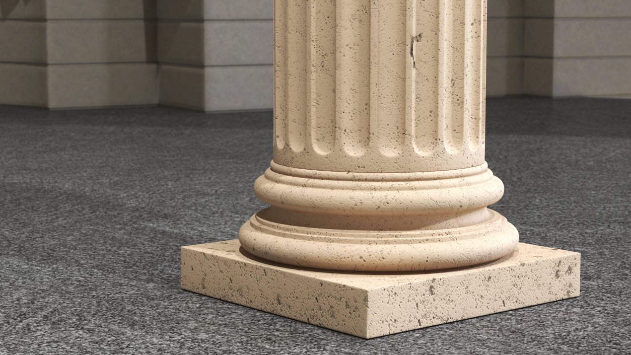 Greek Column Ionic Order 3D model