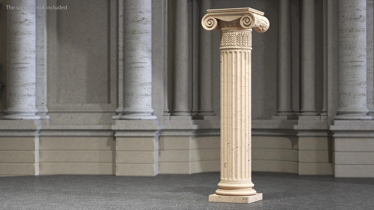 Greek Column Ionic Order 3D model