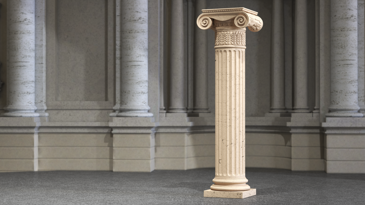 Greek Column Ionic Order 3D model