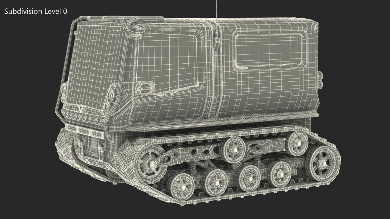 3D model Polar Venturi Vehicle Snowy Simple Interior Rigged