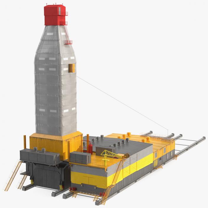 3D Polar Drilling Rig model