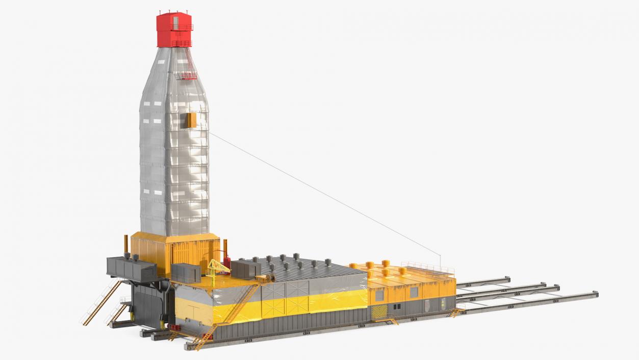 3D Polar Drilling Rig model