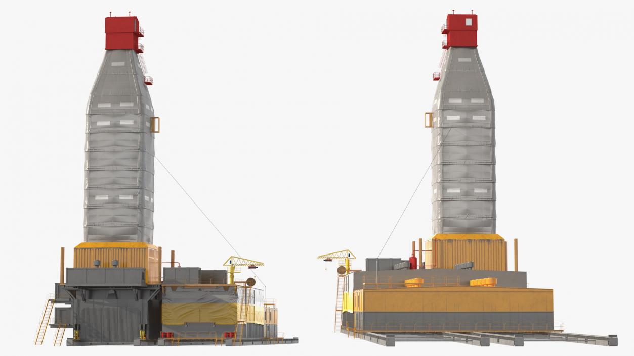 3D Polar Drilling Rig model