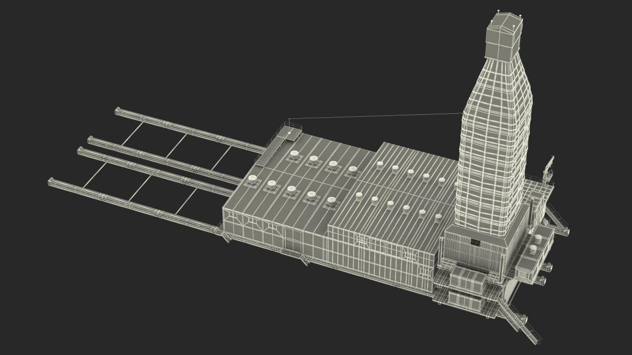 3D Polar Drilling Rig model