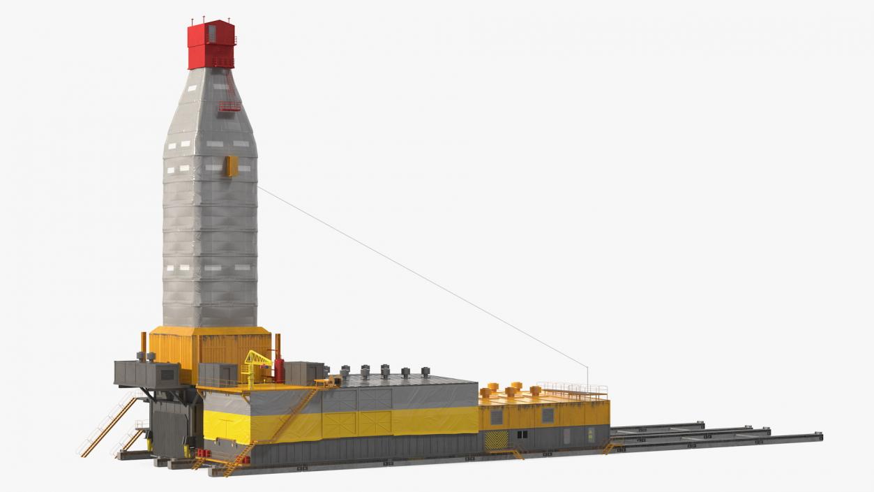 3D Polar Drilling Rig model