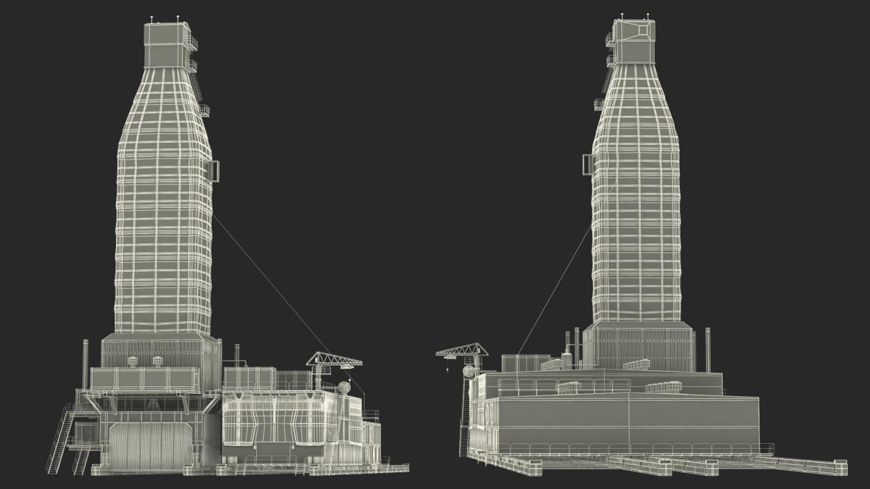 3D Polar Drilling Rig model