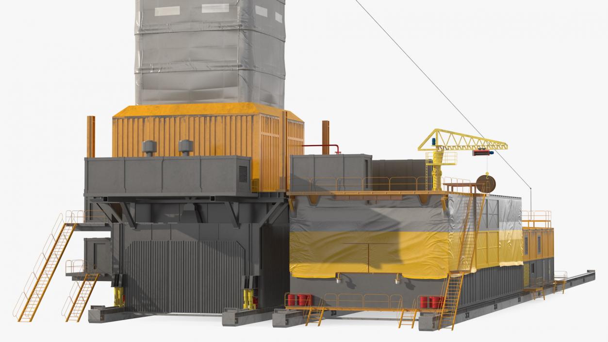 3D Polar Drilling Rig model