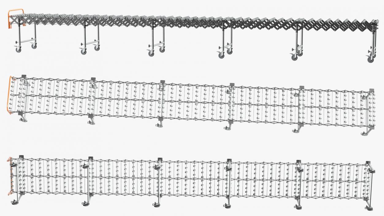 Folding Telescopic Roller Rigged 3D