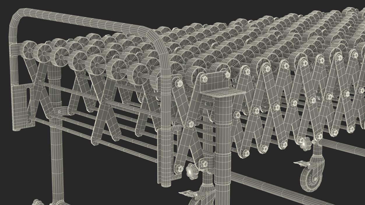 Folding Telescopic Roller Rigged 3D