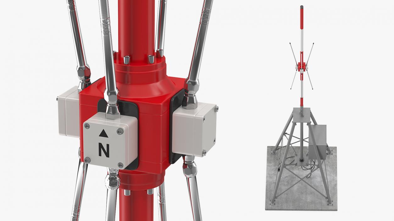 VTS Radio Direction Finder Antenna 3D model