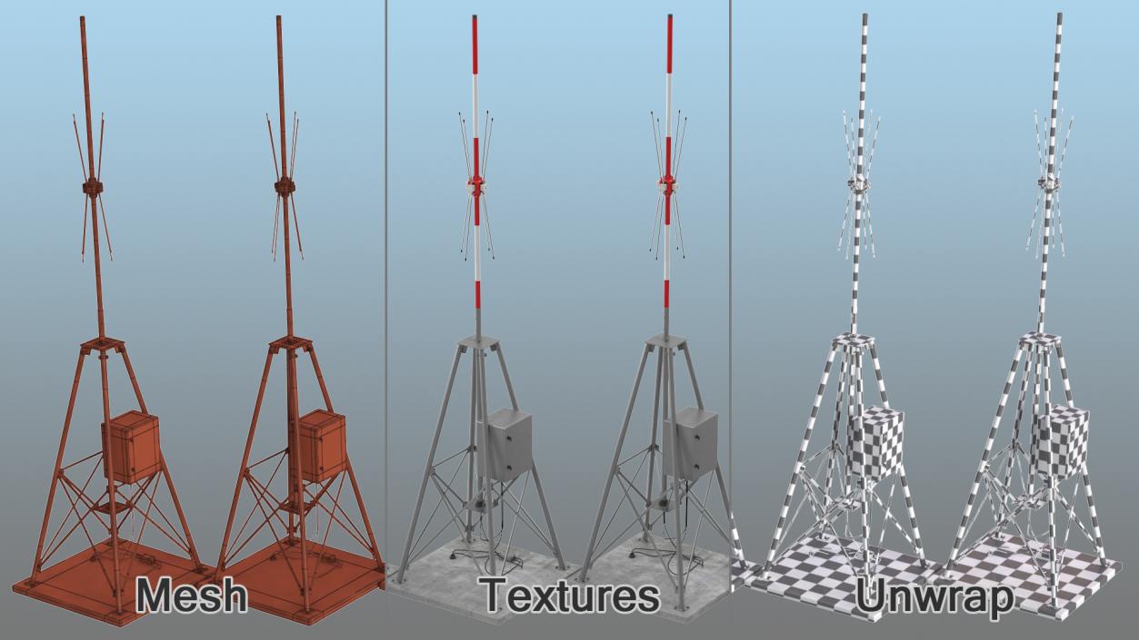 VTS Radio Direction Finder Antenna 3D model