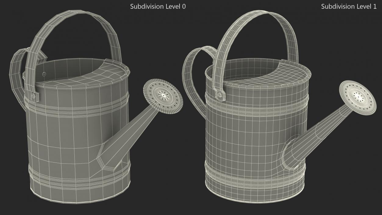 3D Metal Watering Can model