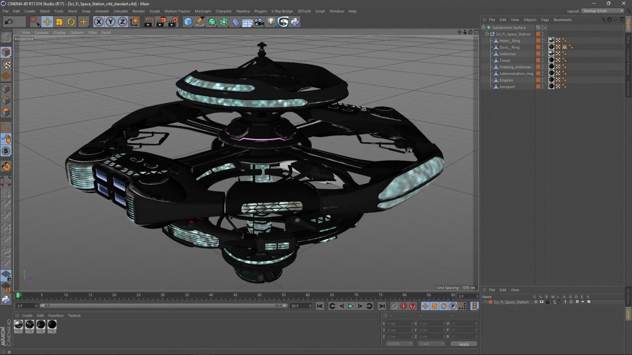 3D model Sci Fi Space Station