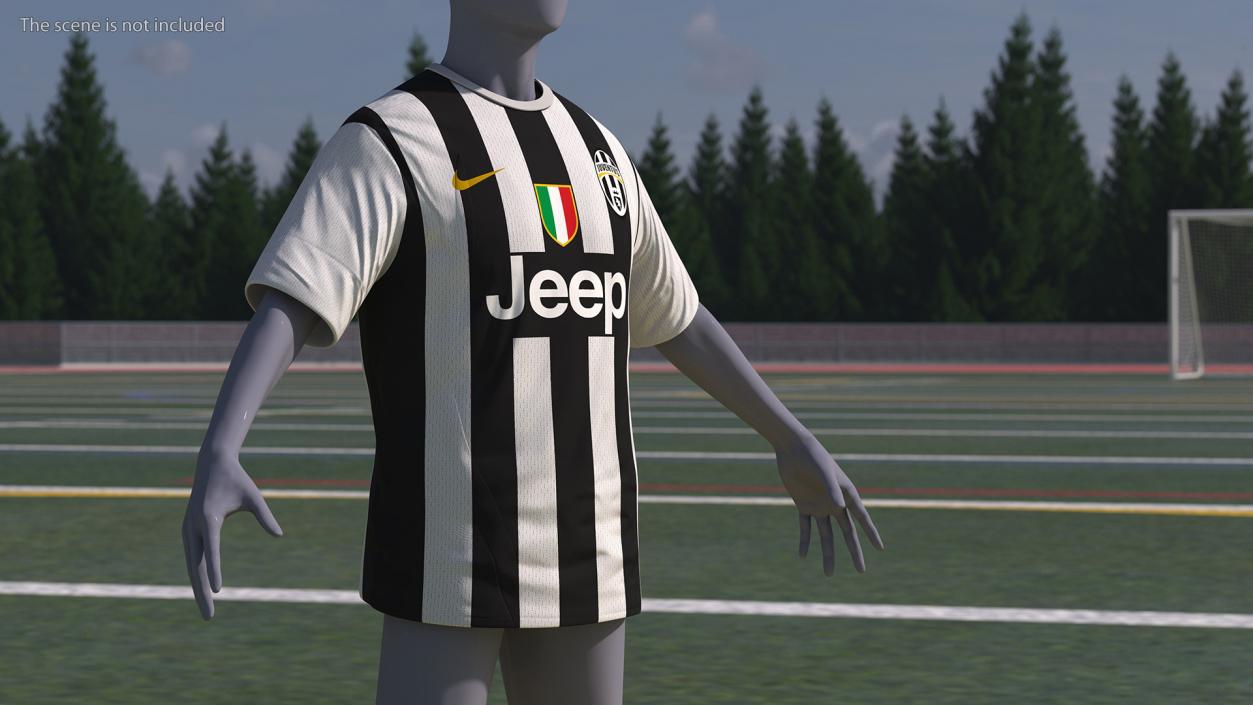 Football Club Jersey with Brand Logos 3D