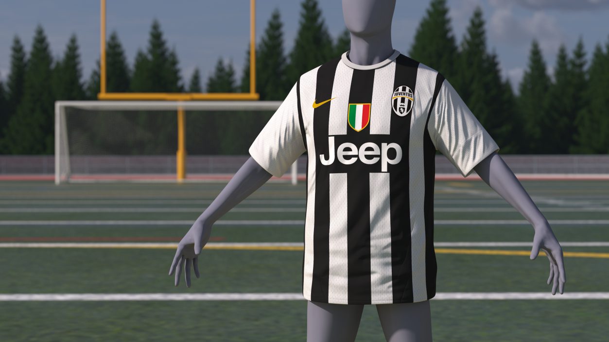 Football Club Jersey with Brand Logos 3D