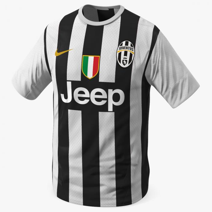 Football Club Jersey with Brand Logos 3D