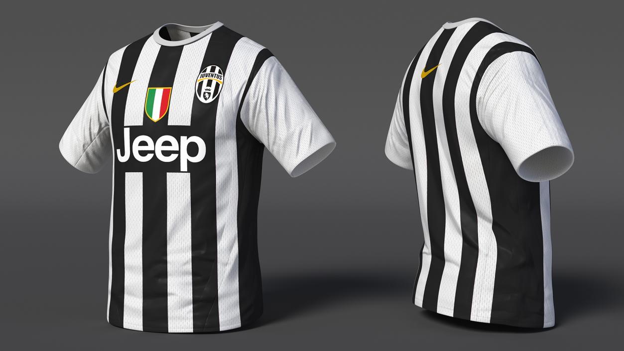 Football Club Jersey with Brand Logos 3D