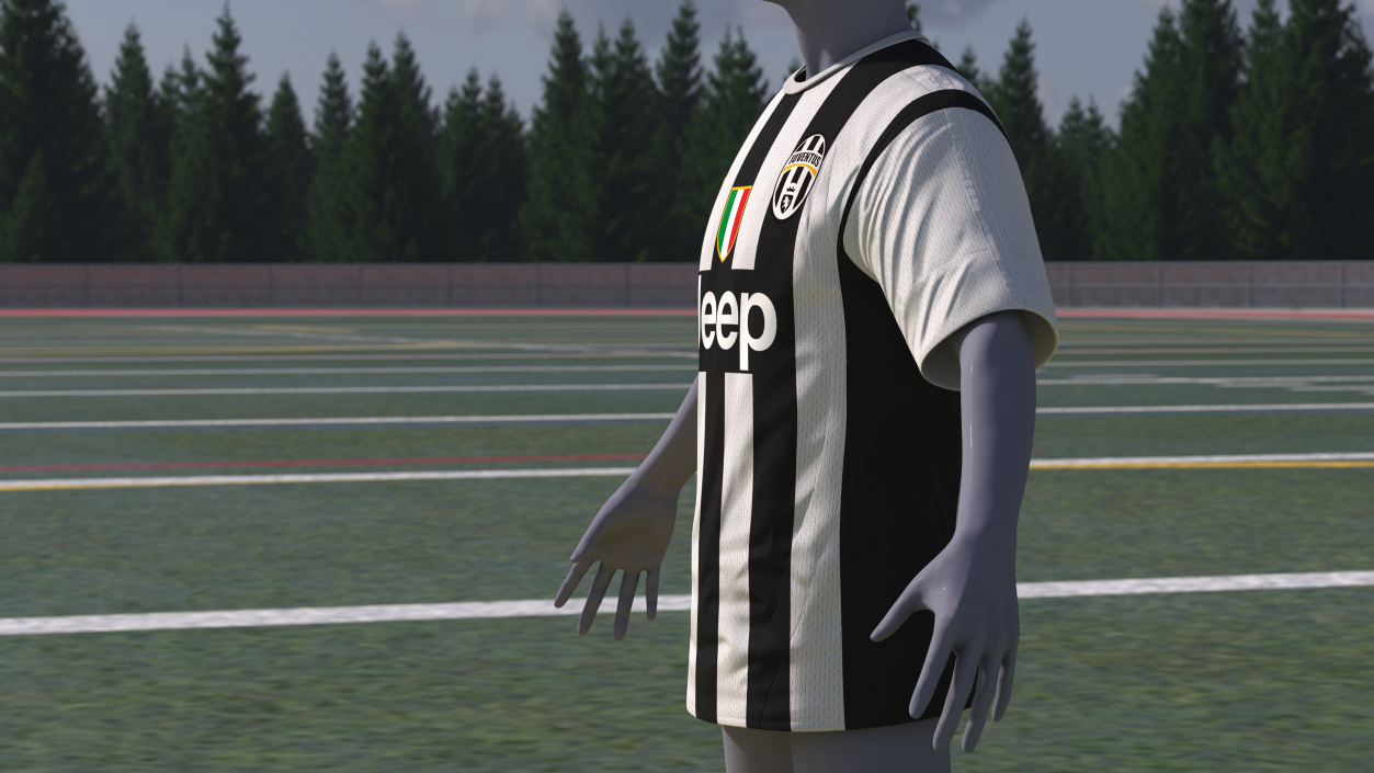 Football Club Jersey with Brand Logos 3D