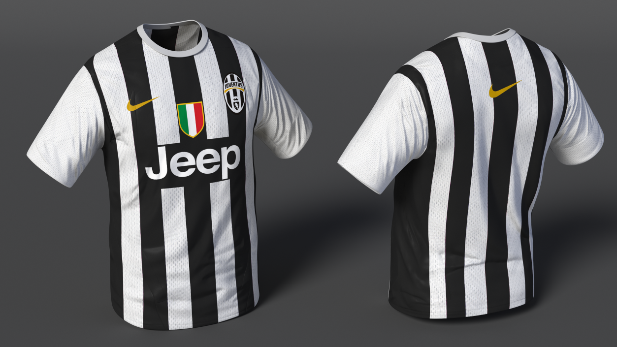 Football Club Jersey with Brand Logos 3D