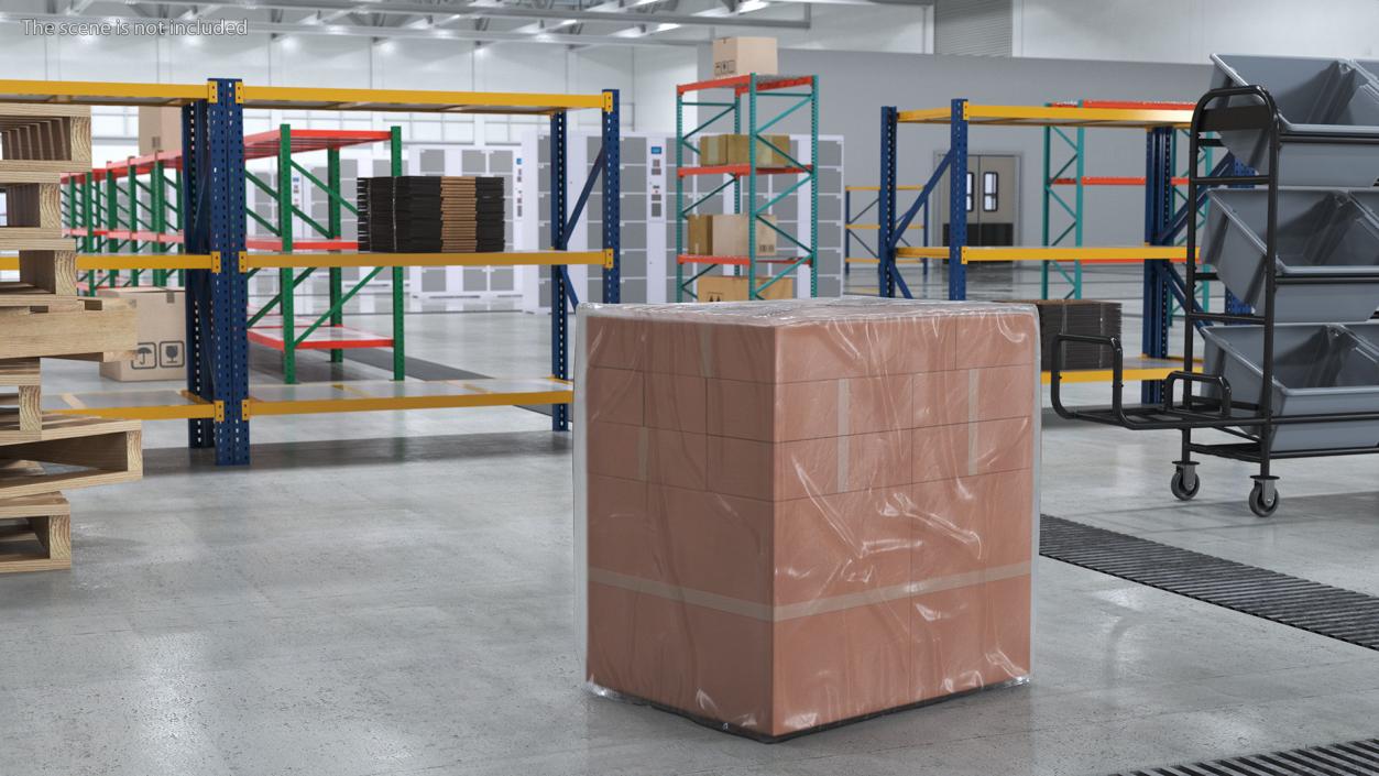 3D model Transparent Cargo Pallet Cover