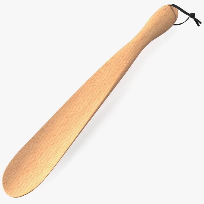 3D Bamber Wooden Shoe Horn model