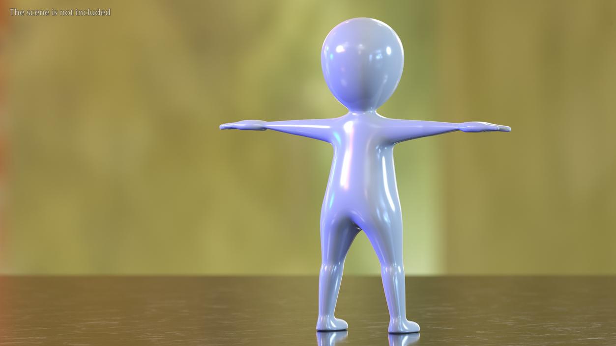 3D model Stickman T-pose