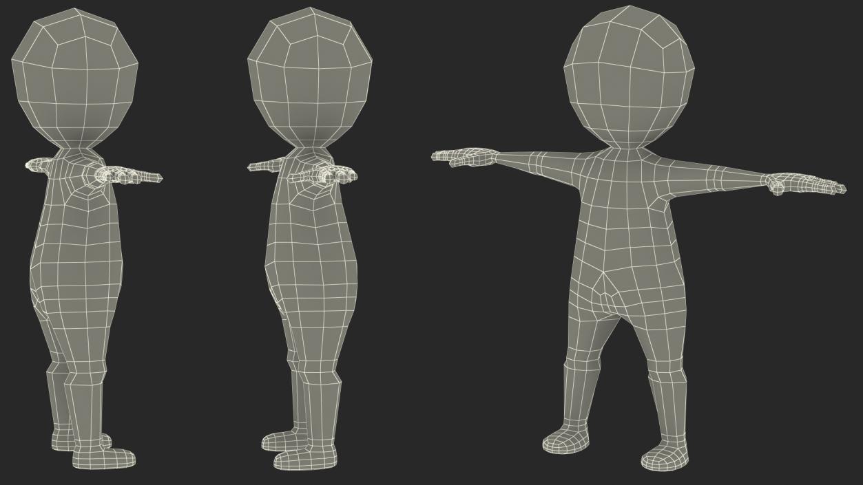 3D model Stickman T-pose