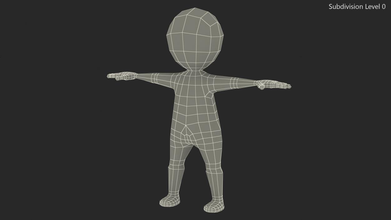 3D model Stickman T-pose