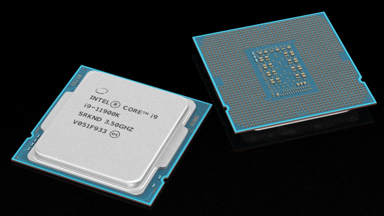 Intel Core i9 11900K CPU 3D model