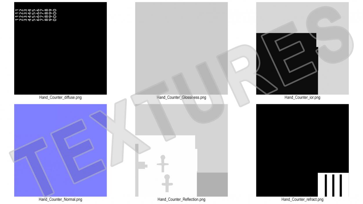 3D Mechanical Handheld Tally Counter model