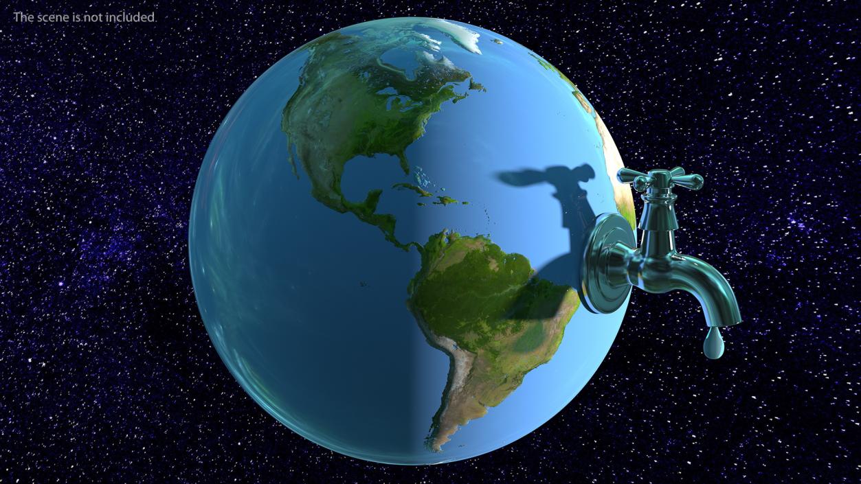 3D Stylized Earth with Faucet