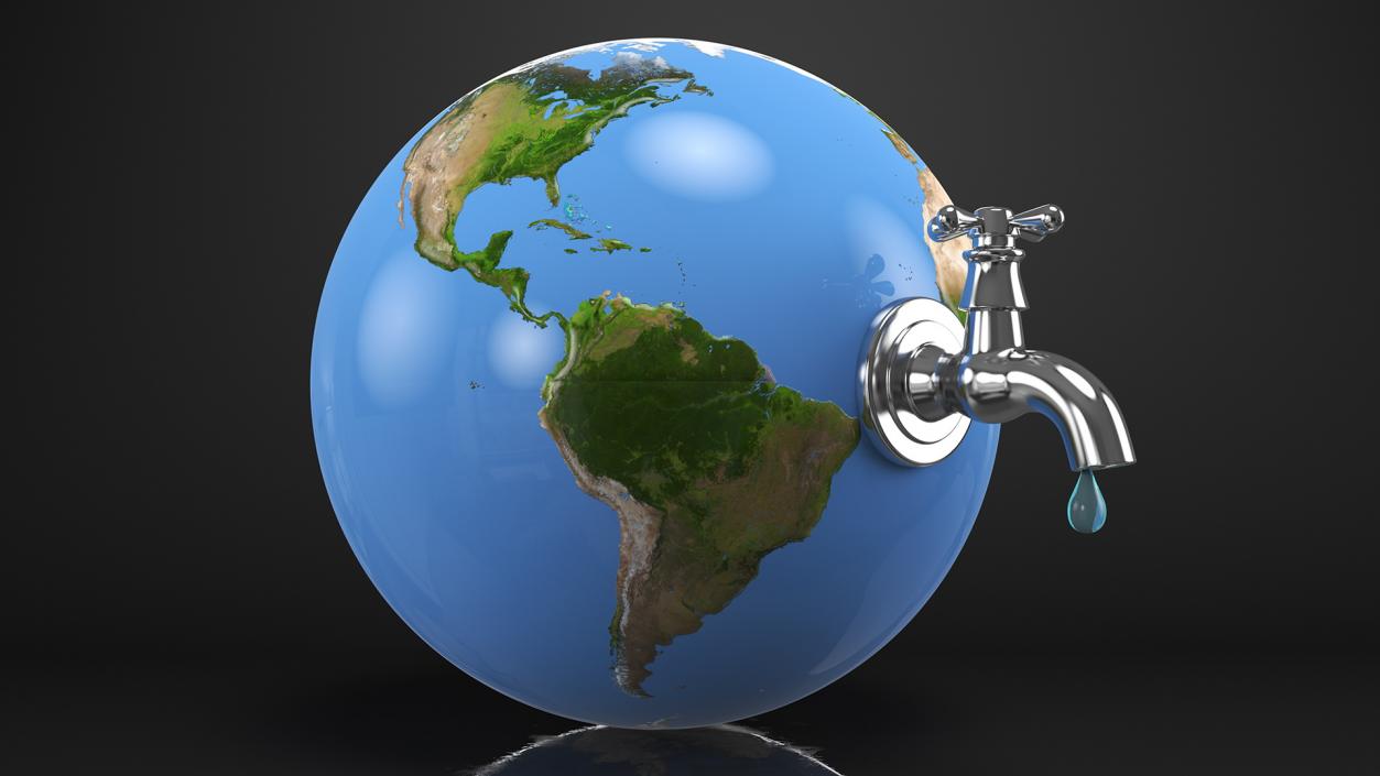 3D Stylized Earth with Faucet