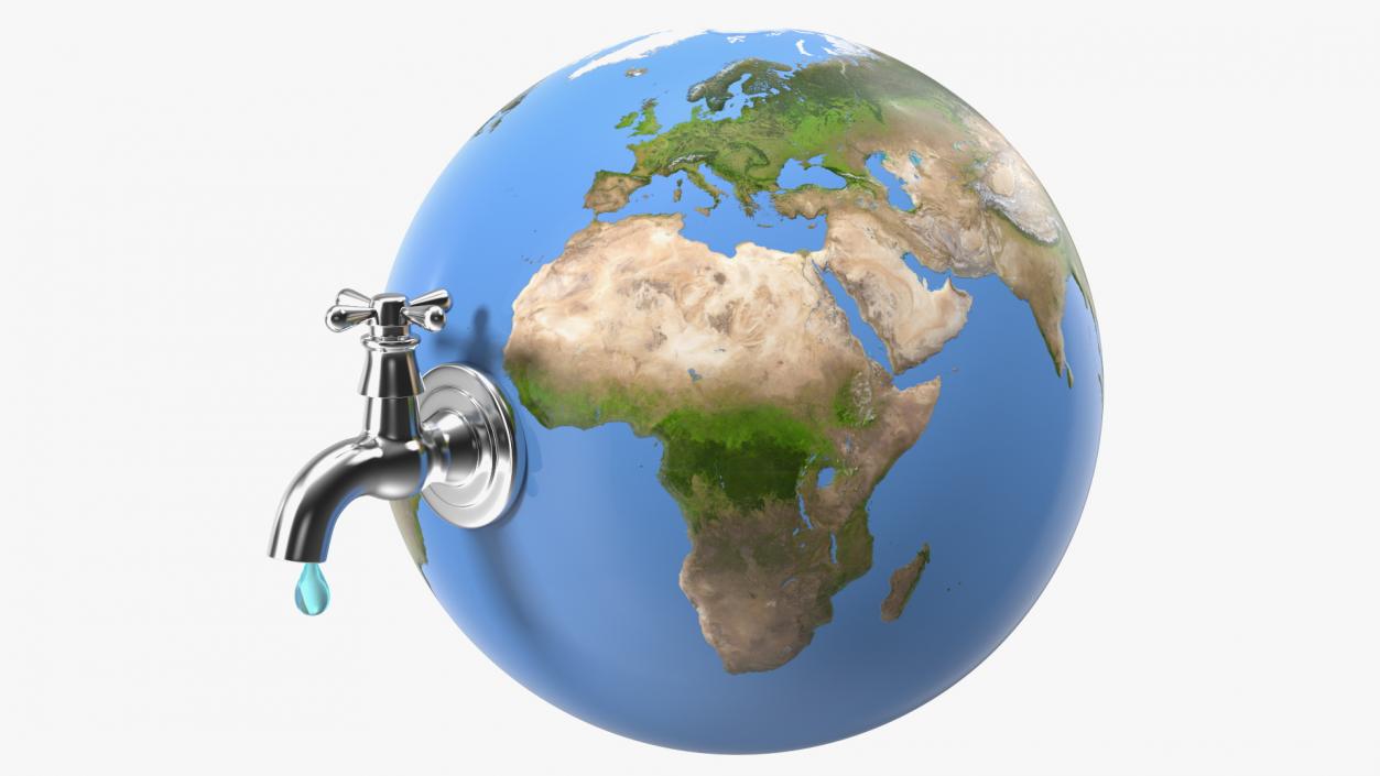 3D Stylized Earth with Faucet